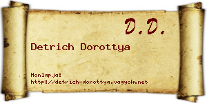 Detrich Dorottya névjegykártya